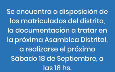 Documentación para la Asamblea Distrital