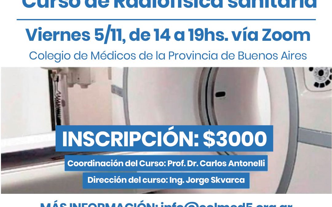 Invitación al curso de Radiofísica sanitaria